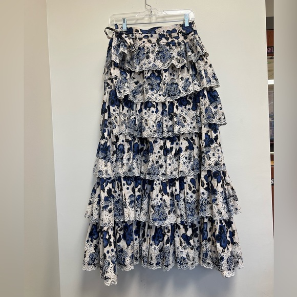 Ulla Johnson Oriana Skirt Lapis.  Size 12 - Picture 4 of 9